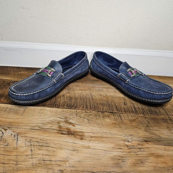 Handsewn Company Men\'s Blue Leather Horse bit Driving Loafer Size 8 1/2 M main image 7